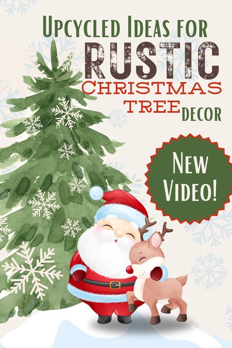 In today's video, I’m creating a custom Vintage-y Christmas Tree stand box and rustic ornaments to trim the tree! I used the Candy Cane Cottage + Holly Glen transfers from IOD along with the Winter Adornment stamp all from the 2023 IOD Holiday Release. Join me as I transform items from Estate Sales and Amazon into rustic yet charming Christmas decor! Upcycled Christmas Tree, Upcycled Christmas, Rustic Ornaments, Thrift Flip, Christmas Tree Stand, Charming Christmas, Rustic Christmas Tree, Christmas Tree Decor, Trash To Treasure