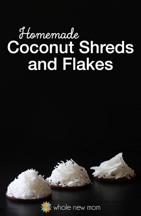 How to Make Coconut Shreds and Flakes Coconut Flakes Recipe, Flake Recipes, Toasted Coconut Chips, Food Keto, Homemade Almond Milk, Thm Recipes, Grain Free Recipes, Healthy Snacks Easy, No Sugar