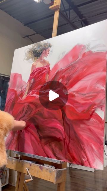 Anna Razumovskaya | Art | Painting on Instagram: "“Ruby Dance” oil painting collection! Dive into a world where passion ignites on canvas! Shades of crimson, scarlet and viva magenta weaving a symphony of emotions, like the endless dance. Each painting in this collection is a testament to the power of red – bold, vibrant, and unapologetically passionate. Step into the heart of ‘Ruby Dance’ and let the colors speak to your soul! 💃🎨 #RubyDance #PassionOnCanvas #oilpainting #painting #sketch #design #interior #interiordesign #contemporaryart #impressionistart #drawing #newcollection #живопись #дизайн #арт #красота #танго #tango #passion #dancers" Anna Razumovskaya Paintings, Art Tango, Anna Razumovskaya, Tango Art, Tango Dancers, Painting Collection, Viva Magenta, Red Painting, Painting Sketch