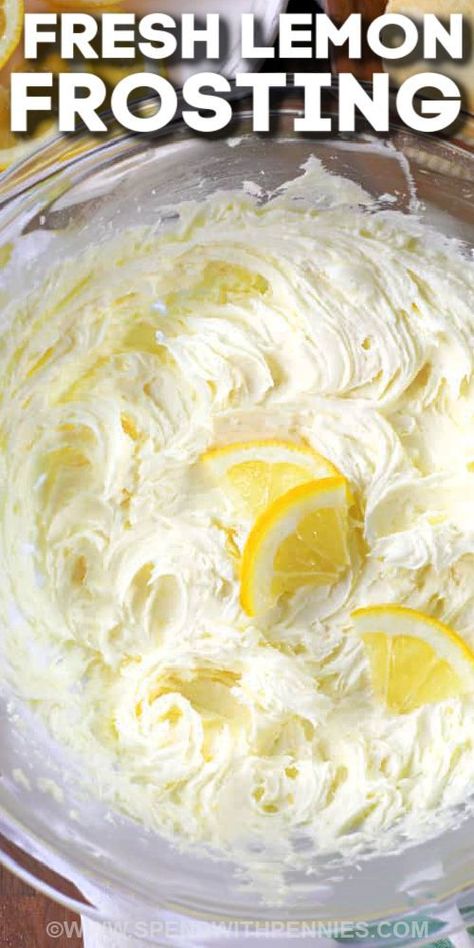 Lemon Frosting Recipe Powdered Sugar, Lemon Buttercream Frosting Recipe, Pudding Frosting Recipe, Lemon Frosting Recipe, Lemon Frosting Recipes, Lemon Buttercream Frosting, Icing Recipes, Cake Filling Recipes, Frosting Recipes Easy