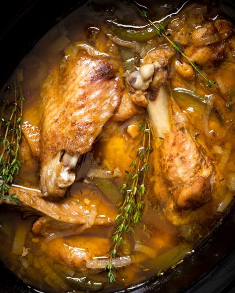 Crockpot Turkey Wings Turkey Wing Recipes Crockpot, Crockpot Turkey Wings, Slow Cooker Turkey Wings, Slow Cooked Turkey, Wings Recipe Crockpot, Bake Turkey Wings Recipe, Smothered Turkey Wings, Turkey Crockpot Recipes, Baked Turkey Wings