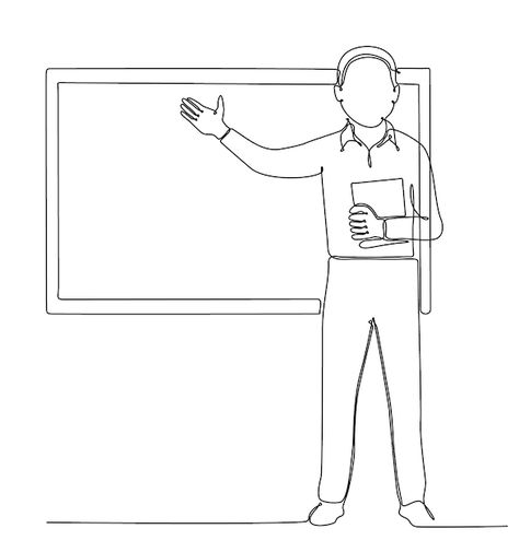 Continuous one line drawing of a teacher... | Premium Vector #Freepik #vector #professor #people-education #study-illustration #lesson Professor Drawing, Study Illustration, Teaching Drawing, Wallpaper Photo Gallery, Male Teacher, Student Drawing, Wallpaper Photo, One Line Drawing, Friedrich Nietzsche