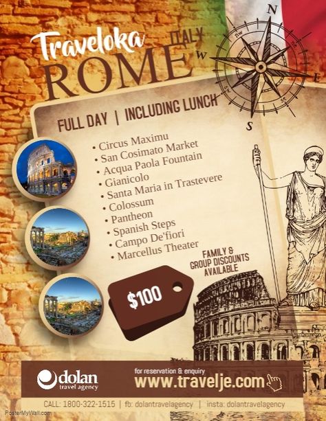 Travel Agency Rome Italy Flyer Poster Travel Brochure Design, Diy Travelers Notebook, Best Friend Bucket List, Travel Book Diy, Grad Quotes, Diy Travel Journal, Flyer Poster, Travel Brochure, Whole Foods Market