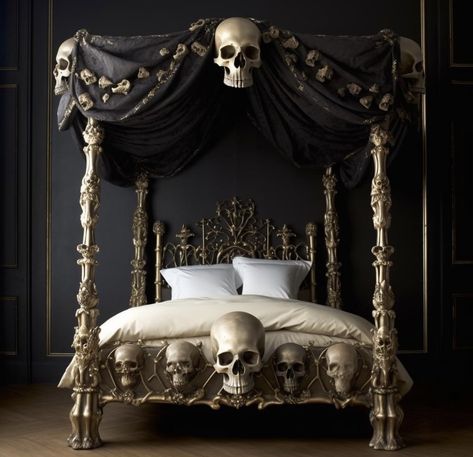 Gothic Bedroom Furniture, Gothic Bedroom Ideas, Lake House Bedroom, Dark Blue Bedrooms, Gothic Bedroom, Simple Bedroom Design, Comfy Bedroom, Classy Bedroom, Gothic Furniture