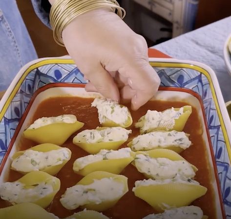 No Boil Stuffed Shells Recipe, Lidia Bastianich Recipes Pasta, No Boil Stuffed Shells, Lydia Bastianich Recipes, Lidia Bastianich Recipes Lydias Italy, Lidia Bastianich Recipes, Lydia Bastianich, Preschool Recipes, Lidias Italy Recipes