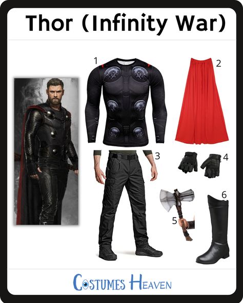 Diy Thor Costume, Thor Infinity, Thor Outfit, Thor Costume, Thor Cosplay, Group Cosplay, All Black Suit, First Meet, Tactical Cargo Pants