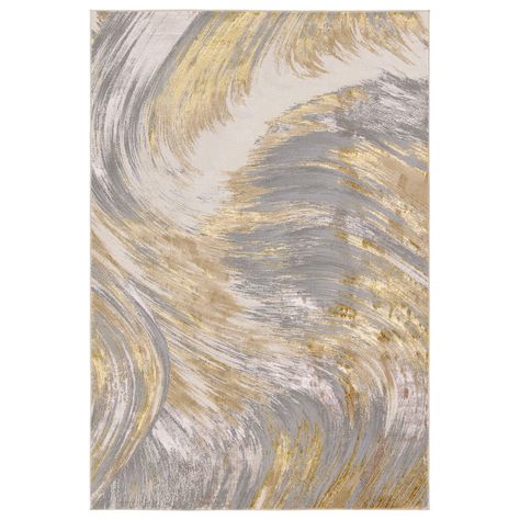 Cream And Gold Bedroom, Cream Color Scheme, Gray Runner Rug, Abstract Area Rug, Jaipur Living, Gold Rug, Rug Direct, Gray Area Rug, Abstract Rug