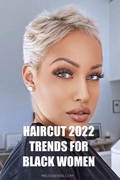 Trending Hair Styles For Women 2022, Short Blonde Hair Styles For Black Women, Hairstyles 2023 Trends Black Women, Real Short Hairstyle Black Women, Short Haircut Ideas For Black Women, Short Hair Styles For Black Hair, Very Short Hairstyle Women Black Woman, 2023 Hair Black Women, Pixy Haircuts For Black Women