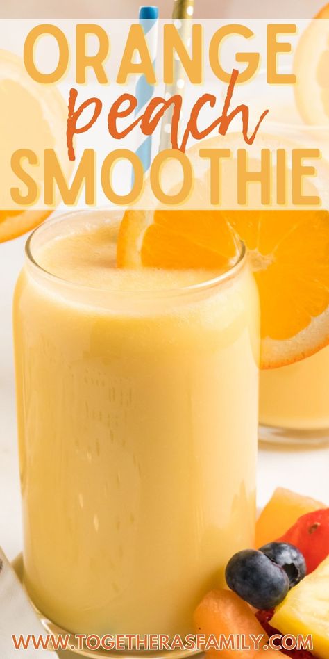 Frozen Fruit Smoothie Recipes, Peach Yogurt, Orange Juice Smoothie, Frozen Fruit Recipes, Peach Smoothie Recipes, Frozen Fruit Smoothie, Smoothie Recipes With Yogurt, Peach Smoothie, Fruit Smoothie Recipes Healthy