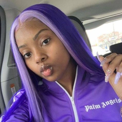 Split Dye Hair Ideas, Dye Hair Ideas, Split Dye Hair, Thread Ideas, Color Block Hair, Split Dye, Split Dyed Hair, Straight Lace Front Wig, Creative Hair Color