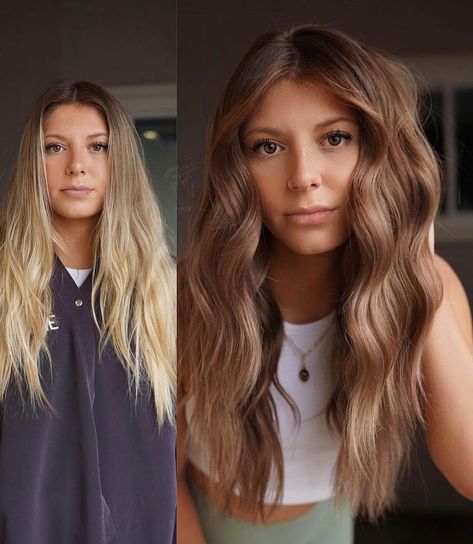 Eunice Kim (@eunicekimhair) posted on Instagram • Mar 15, 2022 at 12:36am UTC Growing Out Dyed Hair, Brunette Transformation, Grown Out Blonde Hair, Brunette To Blonde Before And After, Natural Dark Blonde Hair, Going Blonde From Brunette, Blonde Transformation, Blonde Back, Unusual Hair Colors