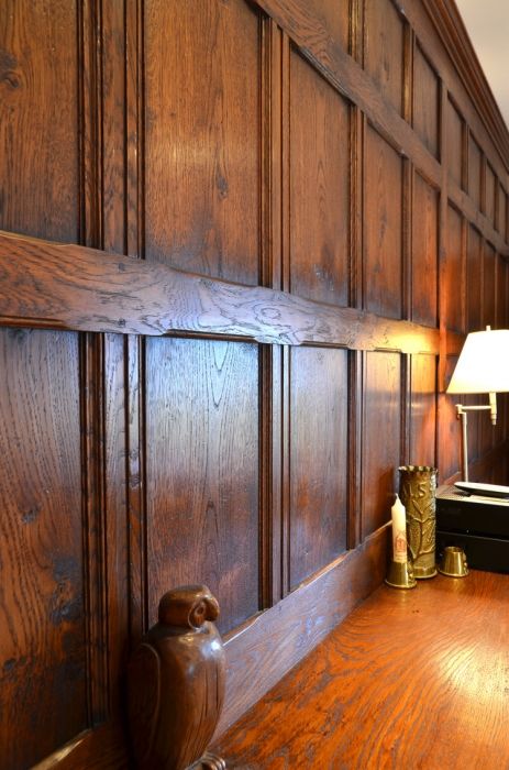 Paneling In Dining Room, Oak Panelling, Timber Wall Panels, Shaker Wall, Carved Fireplace, Wainscoting Styles, Wooden Panelling, Timber Walls, Timber Panelling