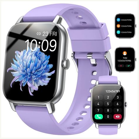 [CommissionsEarned] A smartwatch is an ideal choice for women who want to stay connected and active. This 1.85" smartwatch provides IP68 waterproof protection, 100 sport modes, and a fitness activity tracker to help women stay healthy and active. Additionally, it comes with a heart rate monitor, sleep monitor, and other features to help women stay informed about their fitness goals. The watch is also compatible with Android phones, making it an ideal choice for women looking for a stylish and functional #smartwatchesforwomenandroid Wearable Computer, Fitness Smart Watch, Ios Phone, Fitness Watch, Fitness Activities, Activity Tracker, Custom Watch, Lavender Purple, Sports Watch