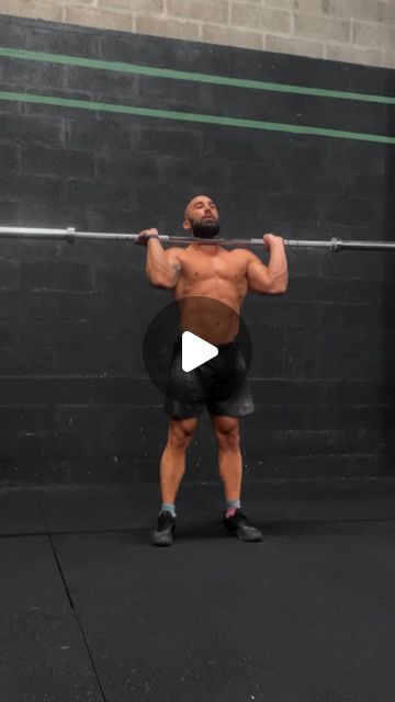 CHRISTOPHE BESNARD on Instagram: ". EVERY 2 minutes FOR 20 minutes (10 sets) : 10 hang muscle clean + 10 hang squat clean + 10 shoulder press (strict press) + 10 push press.  Levels : XL : 10+10+10+10 M : 8+8+8+8 XS : 6+6+6+6  Weight : Empty Bar (20kg Men / 15kg Women)  #crossfit #fitness #workout #wod #training #barbell #empty #reps #core #strength #strong #barbellcycling" Crossfit Squat Workout, Full Body Bar Workout, Barbell Clean And Press, Barbell Workout Mens, Push Ups Workout, Squat Clean, Hit Workout, Crossfit Men, Barbell Press