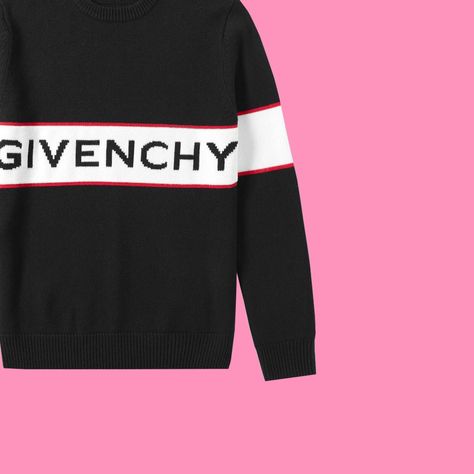 Givenchy Logo, Givenchy Man, Neck Sweater, Wool Sweaters, Crew Neck Sweater, Black Cotton, Givenchy, Men Sweater, Knitwear