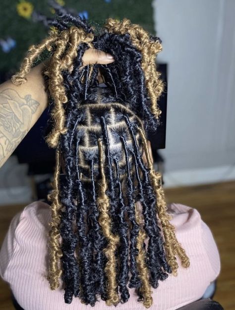 Colored Locs Ideas, Big Soft Locs, Curly Soft Locs, Braid Hairstyles For Wedding, Soft Locs With Color, Hairstyles Updo Braids, Updo Braid Hairstyles, Blk Hairstyles, Wedding Braid Hairstyles