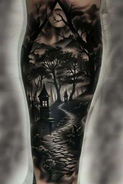 Tattoo idea: tattoo sketch A vibrant city park at night where paths 1 Park At Night, Symmetrical Tattoo, Idea Tattoo, New Tattoo Designs, Traditional Japanese Tattoos, Botanical Tattoo, Samurai Armor, 3d Tattoos, Tattoo Sketch