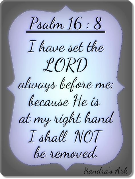 Sandra's Ark: Sunday Scripture - Psalm 16 v 8 Sunday Scriptures, Psalm Sunday, Sunday Scripture, Biblical Quotes Inspirational, Christian Lifestyle Blog, Scripture Writing Plans, Psalm 16, Bible Study Tips, Book Of Psalms