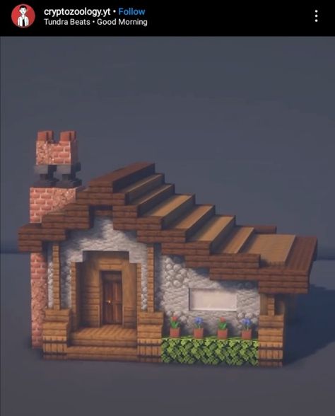 In Wall Minecraft House, Minecraft Houses Spurce, Cute Mini Houses Minecraft, Minecraft Village Protection, Minecraft Elemental Builds, Simple House Ideas Minecraft, Minecraft House Simple Survival, Villager Home Minecraft, Minecraft Storage Shed Ideas