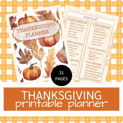 Thanksgiving With Kids, Cooking Schedule, Thanksgiving Meal Planner, Prep Checklist, Dinner Planner, Weekly Tasks, Thanksgiving Planner, Thanksgiving Entertaining, Thanksgiving 2024