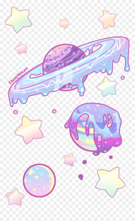 Sims 4 Mesh, Kawaii Space, Planet Drawing, Space Illustration, Twitch Overlay, Space Cowboy, Kawaii Things, Children Room, Art Studies