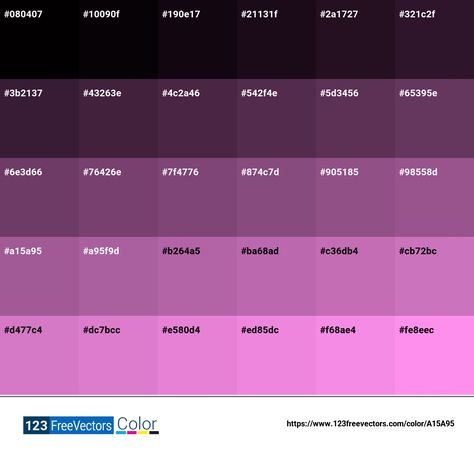 Pantone 7655 C | #A15A95 - Detailed Color Information and Usage Color Names Chart, Split Complementary Colors, Balloon Background, Aesthetic Color, Valentine Background, Monochromatic Palette, Colour Art, Monochromatic Color Scheme, Hand Drawn Flowers