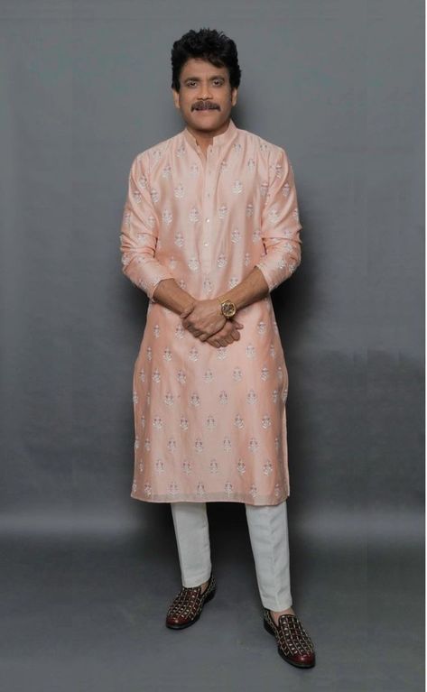 Nagarjuna Akkineni, Bridal Dresses Indian, Looking Handsome, Indian Wedding Clothes For Men, Wedding Kurta For Men, Kids Dress Boys, Dresses Indian Wedding, Wedding Dresses Men Indian, Gents Kurta Design