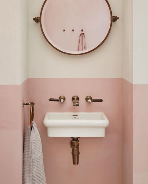 Drummonds Bathrooms on Instagram: “Our Bourne vanity basin looks gorgeous in this blush pink setting ✨Its compact design makes it ideal for smaller bathrooms and cloackrooms.” Compact Bathroom Design, Lime Paint, Downstairs Loo, Compact Bathroom, Downstairs Toilet, Small Toilet, Vanity Basin, Vanity Design, Old Rose