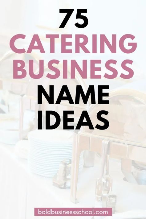 Want to start a catering company? Read on for 75 catering business name ideas as well as tips on running a company in the catering industry. Catering Names Ideas Logos Design, How To Start A Catering Business, Meal Prep Business Names, Catering Ideas Business, Charcuterie Business Names Ideas, Catering Names Ideas, Food Business Logo Ideas, Food Company Name Ideas, Names For Food Business