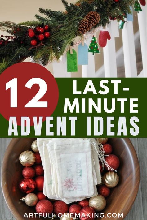 These 12 easy last-minute Advent ideas will help you plan a meaningful Christmas and Advent season without the stress! Some of these ideas for Christmas Advent plans with kids are so quick and easy you could complete them today! Christmas Advent Gift Ideas, Advent Treat Ideas, Advent Celebration Ideas, Advent Kids Ideas, Modern Advent Wreath Ideas, Advent Candles Ideas Diy, Advent Gift Ideas, Christmas Advent Ideas, Advent Cookies