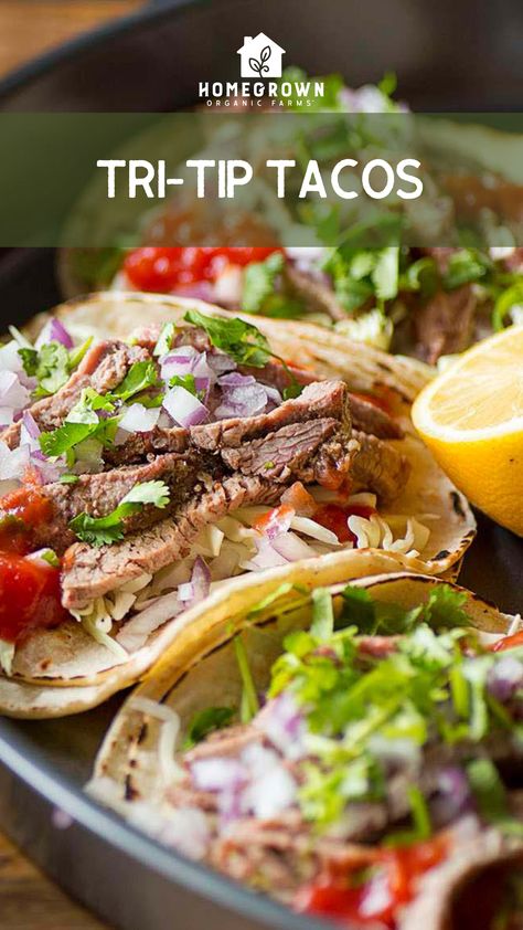 Tri Tip Tacos Leftover, Tri Tip Salad Recipe, Tri Tip Tacos, Tri Tip Recipes, Santa Maria Tri Tip, Steak Taco Recipe, Smoked Tri Tip, Beef Tri Tip, Beef Loin