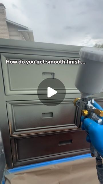 Angelina & Tom | Furniture Refinishing 🖌️ on Instagram: "One of the most significant challenges in furniture refinishing, particularly when utilizing a spray painter, is achieving a flawlessly smooth finish, which many ask about. Here are some tips that we have learned over the years 👇

💧Begin with cleaning your furniture thoroughly with TSP, soap, or Simple Green. Any degreaser is effective.
💧Second, employ a 150 to 180 grit sandpaper to scuff your furniture, ensuring optimal adhesion.
💧Third, fill in gouges, scratches, and holes with a wood filler, we normally use Bondo 
💧Time to prime your furniture. Clear shellac is our go-to choice. Sand between coats using a 220 grit or higher.
💧Strain your paint using a paint strainer to achieve a smooth consistency and remove all lumps.
💧Sp Spray Painter, Repurpose Furniture, Furniture Refinishing, Wood Filler, Furniture Hacks, Simple Green, Repurposed Furniture, Refinishing Furniture, Spray Painting