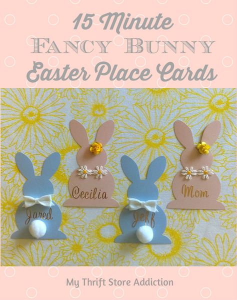 Easter Table Place Settings, Easter Place Settings Diy, Easter Place Cards Ideas, Easter Place Cards Diy, Spring Wedding Place Cards, Easy Easter Place Settings, Easter Table Place Cards, Easter Table Name Cards, Easter Place Settings Name Cards