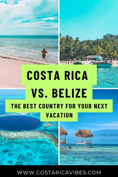 Discover the ultimate travel comparison: Costa Rica vs. Belize! Find out the pros and cons of each tropical destination, including costs, safety, activities, and highlights. Ideal for family vacations, solo adventures, or luxury trips, learn which country offers the best beaches, budget options, and unforgettable experiences. Explore this guide to decide between these two Central American gems for your next adventure! Costs Rica Vacation, Liberia Costa Rica, Costa Rica Travel Family, Costa Rica With Teens, Costa Rica Quepos, Costa Rica Luxury, Costa Rica Ecotourism, Belize Barrier Reef, Living In Costa Rica