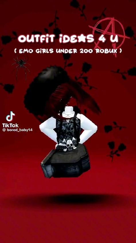 ^⁠_⁠_⁠_⁠_⁠_⁠_⁠_⁠_⁠_⁠^ Outfit Ideas Goth, Goth Roblox Avatars, Outfit Ideas Emo, Emo Roblox Outfits, Emo Outfit Ideas, Cute Emo Outfits, Emo Fits, Roblox Emo Outfits, Emo Roblox Avatar