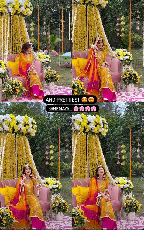 Haldi Pictures, Mehendi Photography Bridal, Lehnga Style, Kurti Simple, Islamic Bride, Groom Haldi, Engagement Portraits Poses, Sangeet Function, Haldi Photoshoot