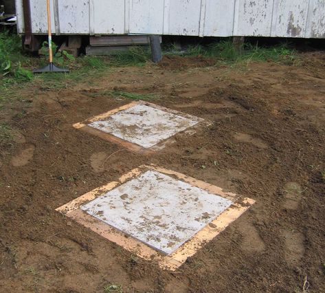 If your septic tank is buried, this will give you easy access covers level to the ground. You can even mow over them... Septic Cover Ideas, Septic Tank Landscaping, Septic Tank Cover Ideas, Tank Cover Ideas, Septic Tank Covers, Patio Slabs, Septic System, Top Soil, Septic Tank