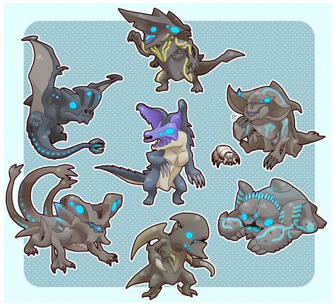 Cute Kaiju Fanart. Haha never thought they could look cute before Kaiju Fanart, Pacific Rim Kaiju, Kaiju Art, Giant Monsters, Kaiju Monsters, Pacific Rim, Creature Concept Art, Monster Art, Creature Concept