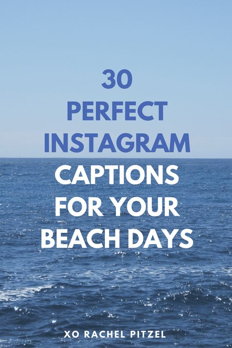 30 Perfect Instagram Captions for your Beach Days! - Rachel Pitzel Captions For Beach Pictures, Captions For Beach, Good Beach Captions, Sea Captions, Caption Untuk Instagram, Beach Picture Captions, Beach Instagram Captions, Summer Beach Quotes, Summer Captions