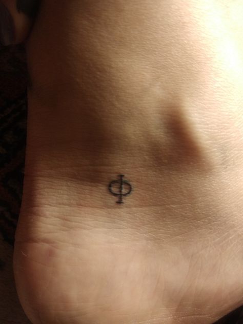 Philosophy Symbol Tattoo, Philosophy Symbol, Phi Tattoo, Philosophy Tattoo, Philosophy Tattoos, Tattoo Foot, Tattoo Board, Symbol Tattoos, Minimal Tattoo