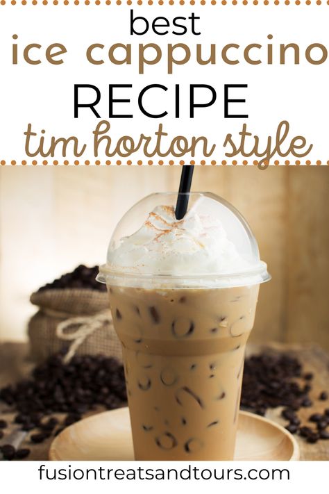 Try this homemade ice cappuccino recipe just like Tim Hortons style. It easy and quick to make. ice cappuccino recipe tim hortons. Iced cappuccino recipe at home. keto ice cappuccino. homemade iced cappuccino. Ice Cappuccino Recipe Tim Hortons, Iced Cappuccino Recipe, Ice Cappuccino, Chocolate Chip Frappe, Starbucks Frappuccino Recipe, Cappuccino Recipe, Drinks Starbucks, Iced Cappuccino, Frappuccino Recipe