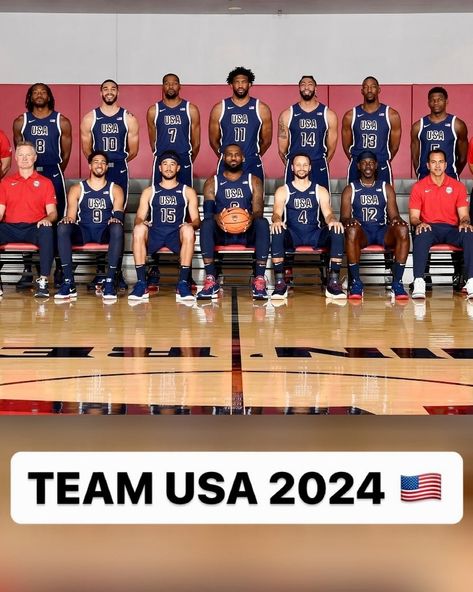 House of Highlights | TEAM USA FULL TEAM PIC 🔥 Who’s stopping them? 👀 (via @usabasketball @teamusa @nba @ben.golliver) | Instagram Team Usa Basketball 2024, All Nba Players, Highlights On Instagram, Team Usa Basketball, Olympic Basketball, Team Usa Olympics, Usa Pictures, Olympics 2024, Paris Summer