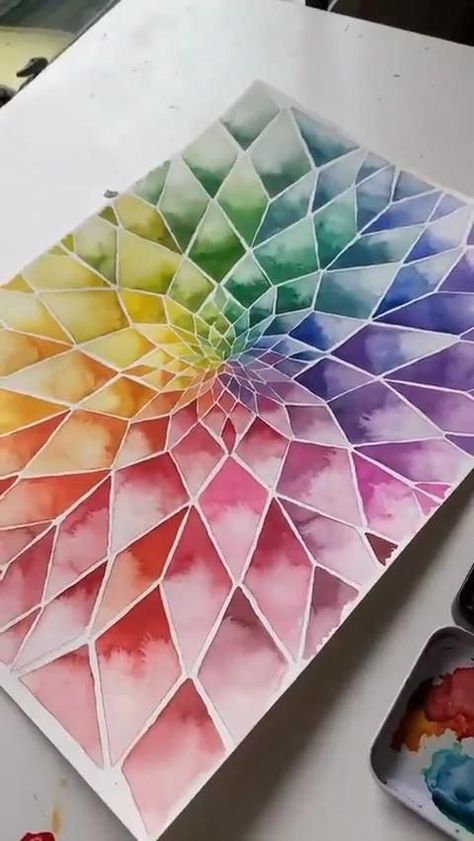 Resin Art Painting, Canvas Painting Tutorials, Painting Art Lesson, Art Painting Gallery, Watercolor Paintings Tutorials, Watercolor Art Lessons, Mandala Design Art, Creative Painting, Nature Art Painting