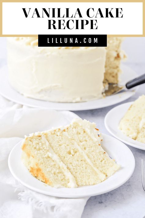 Simple Vanilla Cake Recipe, Cake Recipes Vanilla, Fluffy Vanilla Cake Recipe, Simple Vanilla Cake, Fluffy Vanilla Cake, Apple Desserts Easy, Vanilla Cake Recipe, Easiest Apples, Apple Desserts