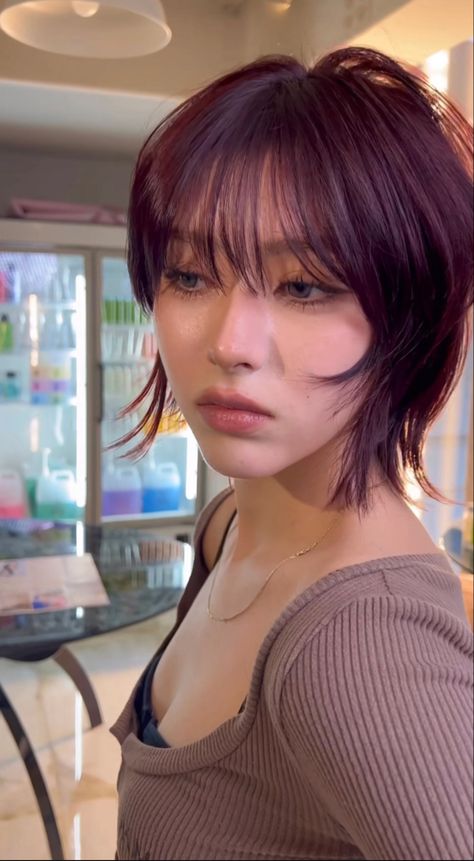 Short Hair Asian Layers, Short Shag Asian, Short Japanese Hair, Totanakagawa Hair, Nana Haircut, Rat Tail Haircut Women, Short Jellyfish Hair, Asian Haircuts, Image Swag