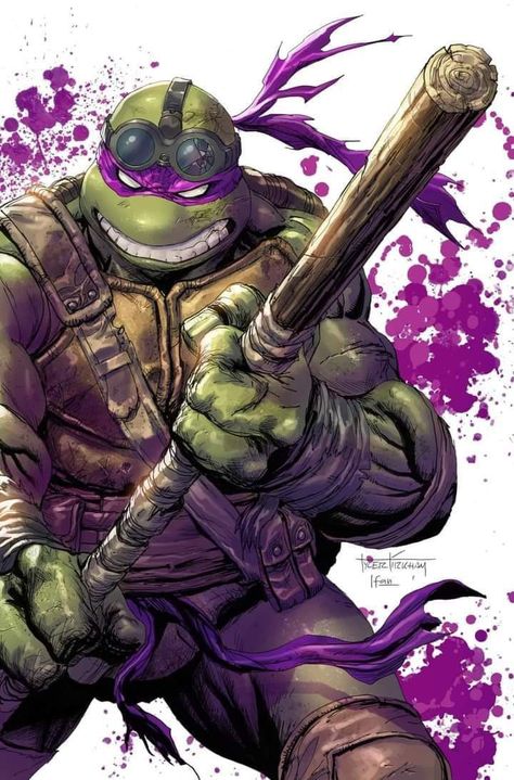 Donatello Artist, Ninja Turtle Tattoos, Tyler Kirkham, 3 Jokers, Donatello Ninja Turtle, Tmnt Characters, Donatello Tmnt, Teenage Mutant Ninja Turtles Artwork, Teenage Mutant Ninja Turtles Art