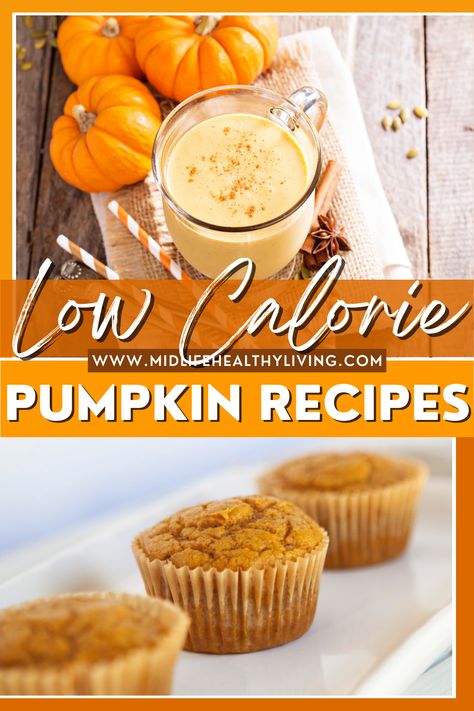 Enjoy these low calorie pumpkin recipes this fall season without worrying about ruining your diet! These recipes are not only delicious and easy to make but are nutritious as well! Low Calorie Pumpkin Bread Recipe, Healthy Pumpkin Banana Recipes, Low Calorie High Protein Pumpkin Recipes, Low Calorie Pumpkin Bread, Low Cal Pumpkin Desserts, Low Cal Pumpkin Recipes, Low Calorie Pumpkin Desserts, Low Calorie Thanksgiving Desserts, Low Calorie Thanksgiving Recipes