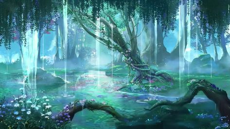 Magical Forest Wallpaper Laptop, Fantasy Background Pc, Dr Mundo, Epic Backgrounds, Wallpaper Horizontal, Anime City, Fantasy Background, Pretty Backgrounds, Background Drawing