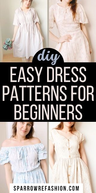 AnielskaAniela: A Blog for Sewing Lovers and DIY Enthusiasts Making Straps For A Dress, 50s Dress Pattern Free, Easy Dress Sewing Tutorial, Free Vintage Dress Patterns, Hand Sewn Dress Diy, Diy Dress No Pattern, Cotton Dress Sewing Patterns, House Dress Pattern Free, Cottagecore Patterns Sewing