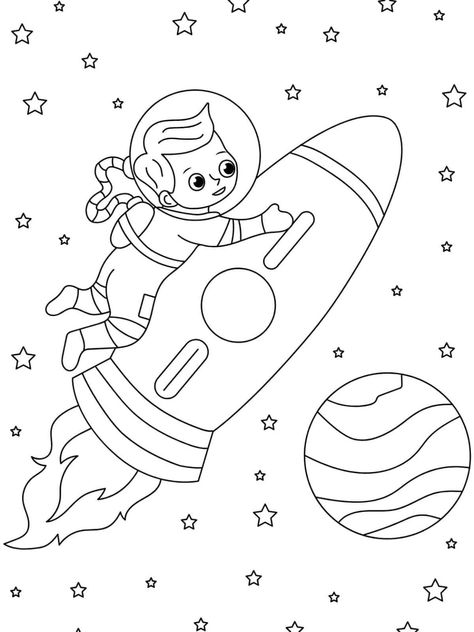 Free Printable Space Coloring Pages for Little Astronauts 🚀🌌 - ColoringPagesForKids.net Space Coloring Pages, Free Printables, Free Printable, Coloring Pages, Color, Colouring Pages